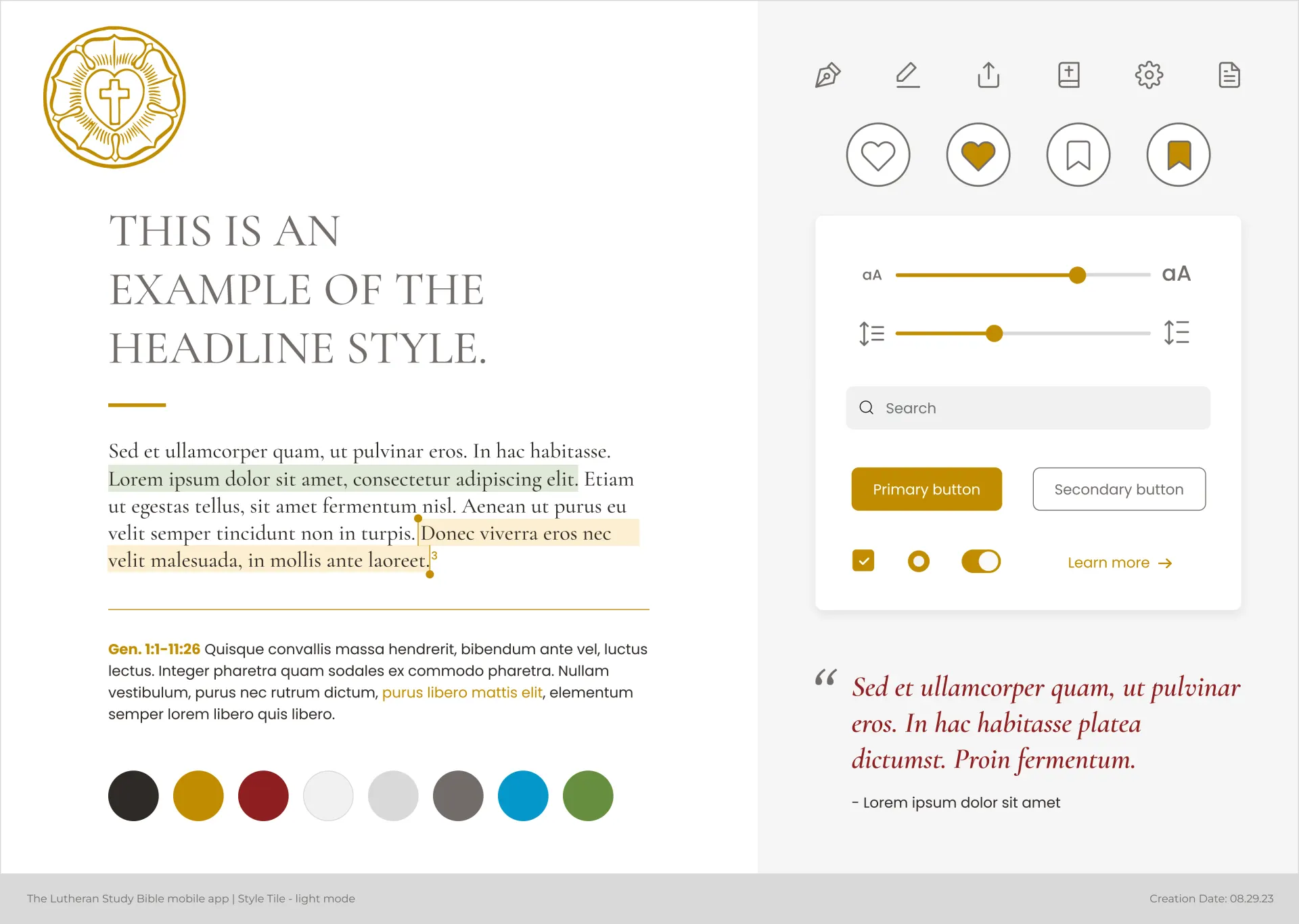 The Lutheran Study Bible App style tile